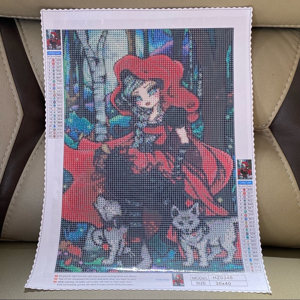 Little Red Riding Hood DIY 5D Full Round Drill Diamond Painting - Picture 2 of 10